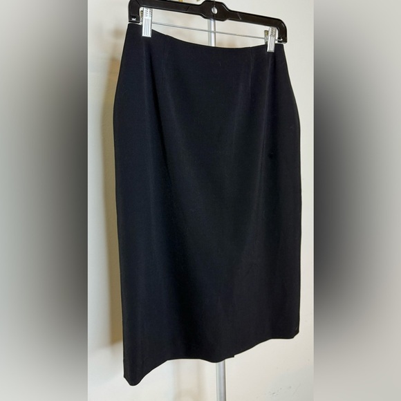 Lauren Ralph Lauren black midi knee length fully lined back zip skirt size 6 EUC - Picture 3 of 9